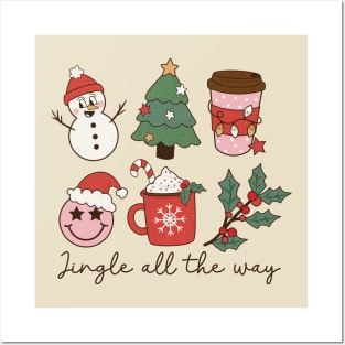 Cute Jingle All the Way Christmas Posters and Art